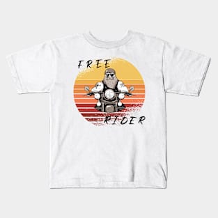 Vintage Sunset Free Rider Kids T-Shirt